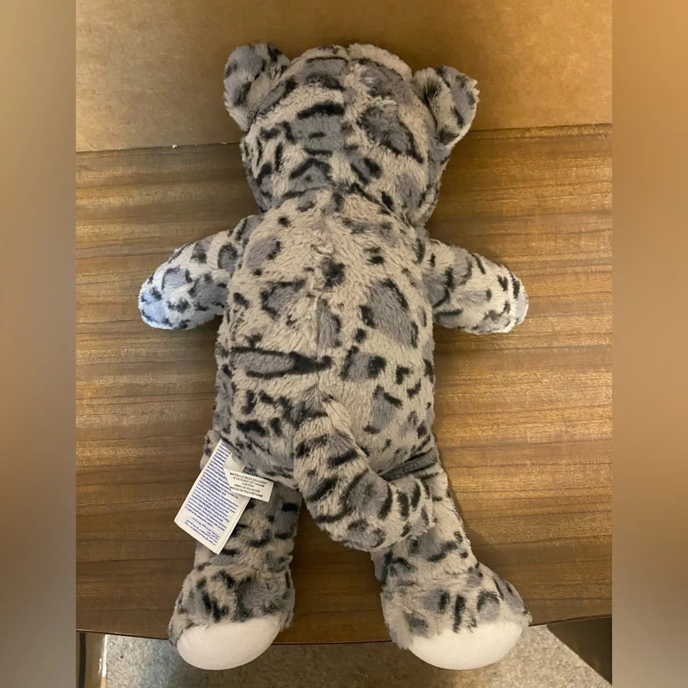 Build A Bear Workshop Plush Snow Leopard Grey Black White Stuffed Animal
